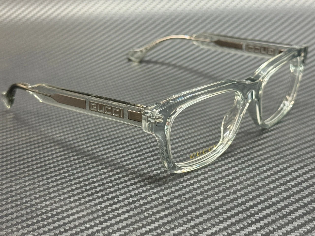 GUCCI GG1731O 003 Grey Transparent Men 2
