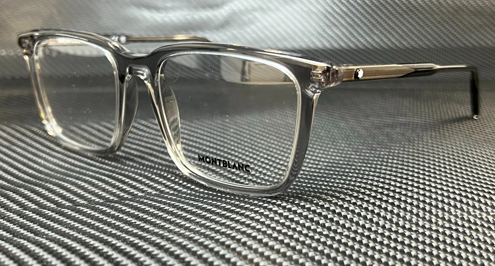 MONT BLANC MB0011O 008 Grey Rectangle Men