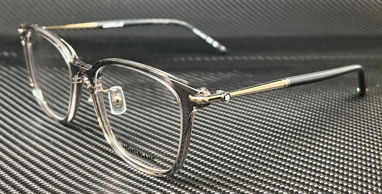 MONT BLANC MB0247OK 005 Grey Transparent Men 1